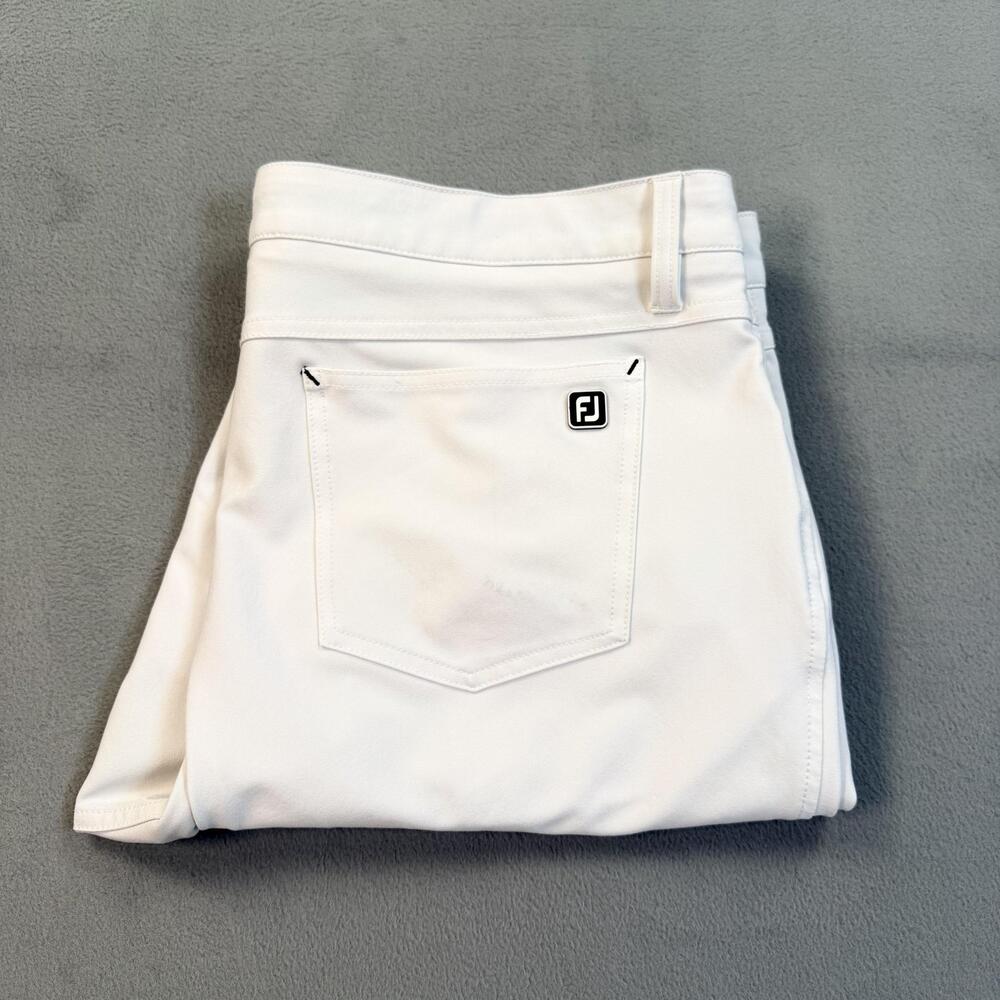 FootJoy Pants Mens 38x32 White Golf Athletic Fit Performance Stretch Polyester